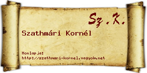 Szathmári Kornél névjegykártya
